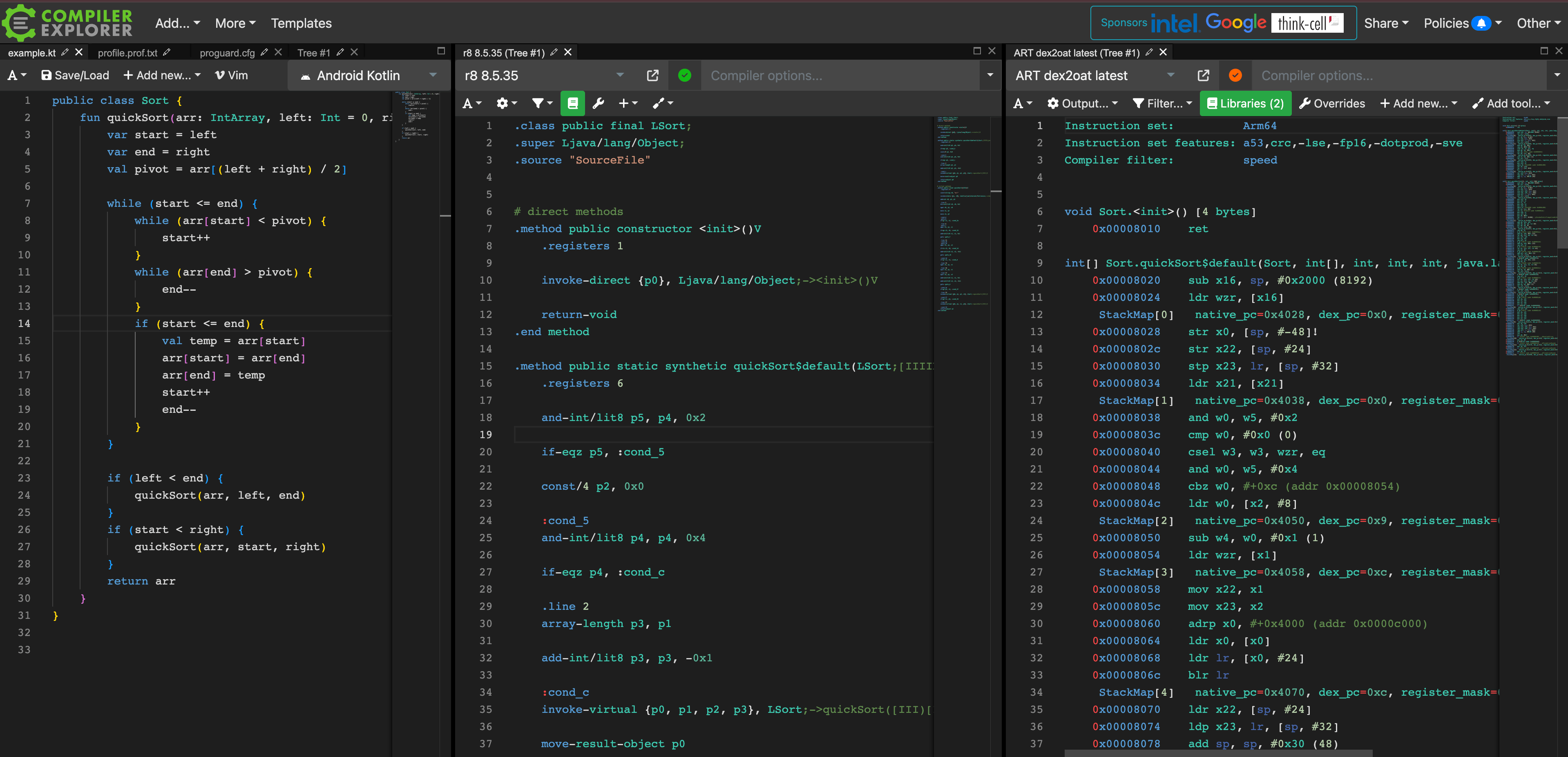 Code as bytecode vs. native code