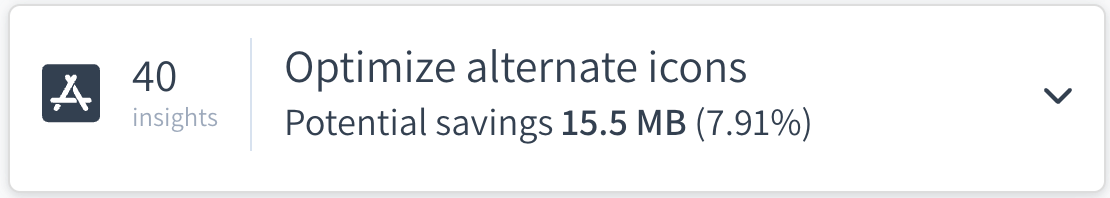Insight for optimizing alternate icons